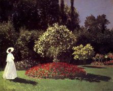 Haga click para ver la imagen ampliada 1867 - lady in the garden at sainte adresse.jpg